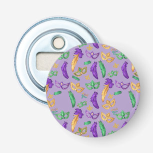 Colourful Mardi Gras patterned Bottle Opener