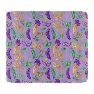 Colourful Mardi Gras patterned  Cutting Board