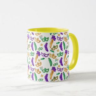 Colourful Mardi Gras patterned  Mug