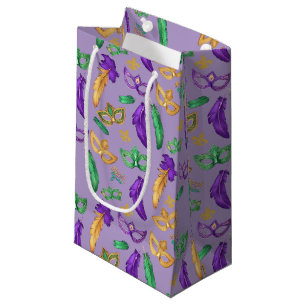Colourful Mardi Gras patterned Small Gift Bag