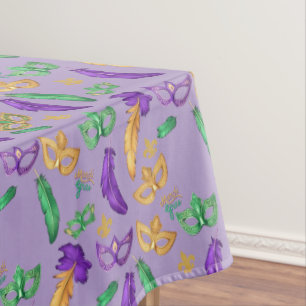 Colourful Mardi Gras patterned Tablecloth