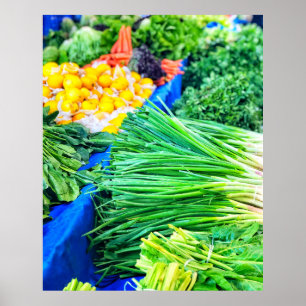 Colourful Market Fresh Vegetables Kitchen Poster