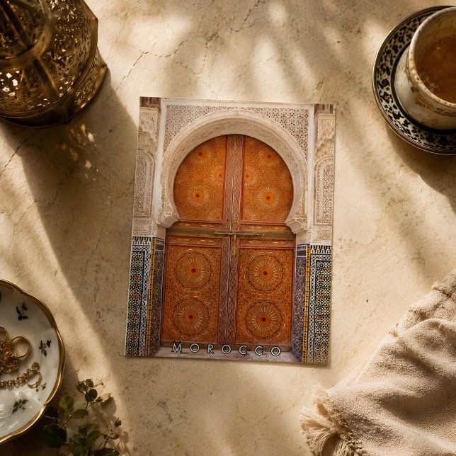 Colourful Marrakech Moroccan Architecture Postcard (Marrakech Morocco's postcard. )