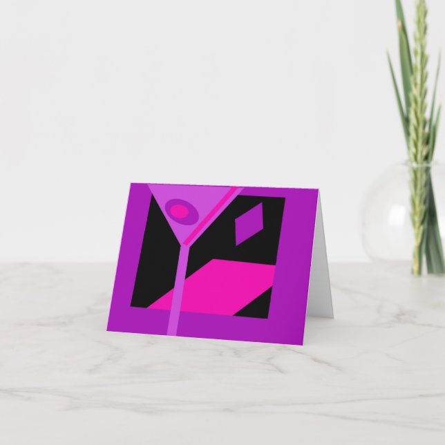 Colourful Martini Cocktail Invite (Front)