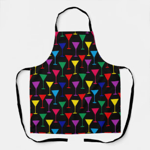 Colourful Martini Cocktail Pattern Apron