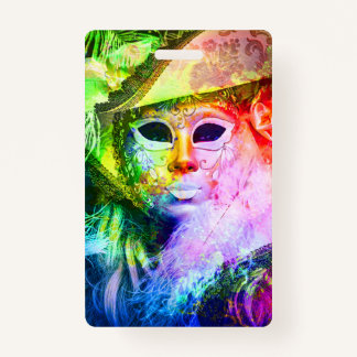 Colourful Masquerade ID Badge