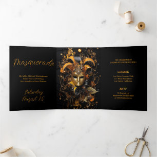 Colourful Masquerade Party Invitation