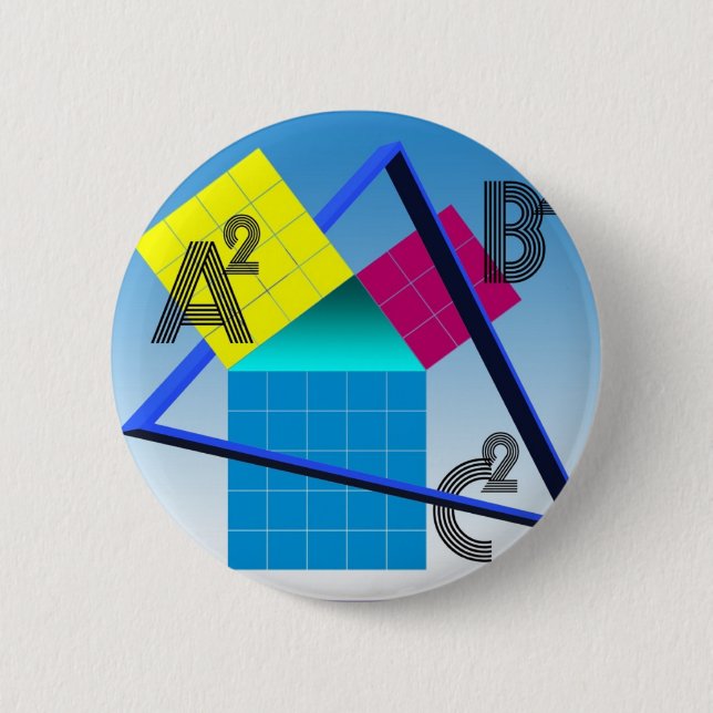 Colourful Mathematics 6 Cm Round Badge (Front)