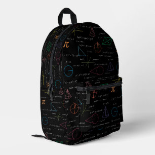 Colourful Mathematics Equation Math Formulas Schoo Printed Backpack