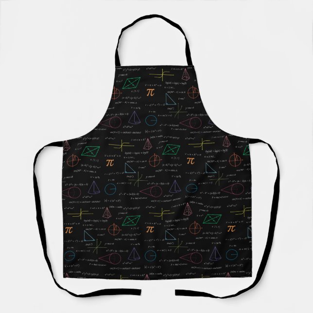 Colourful Mathematics Equations Math Formulas  Apron (Front)