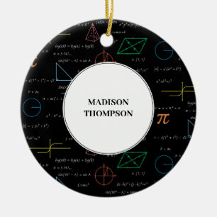 Colourful Mathematics Equations Math Formulas  Ceramic Ornament