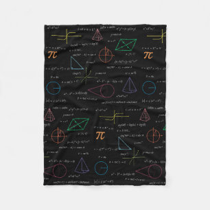 Colourful Mathematics Equations Math Formulas Fleece Blanket