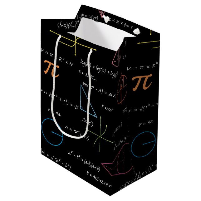 Colourful Mathematics Equations Math Formulas  Medium Gift Bag (Front Angled)