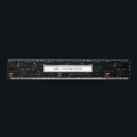 Colourful Mathematics Equations Math Formulas  Ruler<br><div class="desc">A colourful mathematics equations and formulas pattern on a black background. An ideal design for math teachers,  mathematic enthusiasts,  scientists,  math students,  mathematics tutors,  arithmetic etc. A modern math pattern for back to school students and teachers etc.</div>
