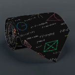 Colourful Mathematics Equations Math Formulas  Tie<br><div class="desc">A colourful mathematics equations and formulas pattern on a black background. An ideal design for math teachers,  mathematic enthusiasts,  scientists,  math students,  mathematics tutors,  arithmetic etc. A modern math pattern for back to school students and teachers etc.</div>