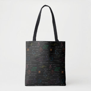 Colourful Mathematics Equations Math Formulas  Tote Bag