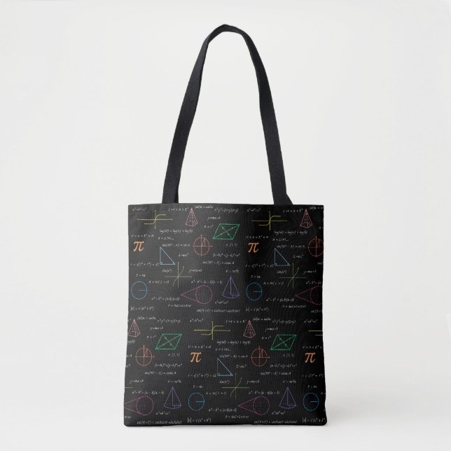Colourful Mathematics Equations Math Formulas  Tote Bag (Front)