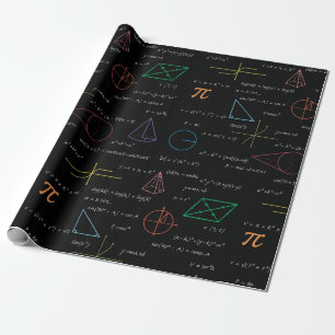 Colourful Mathematics Equations Math Formulas  Wrapping Paper