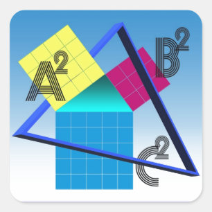 Colourful Mathematics Square Sticker