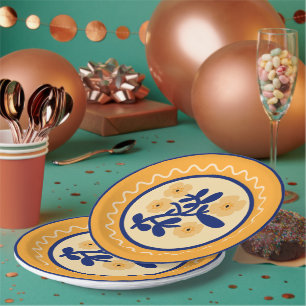 Colourful Matisse Abstract Floral Artsy Paper Plate