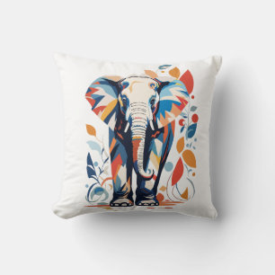 Colourful Matisse Inspired Elephant Design Cushion