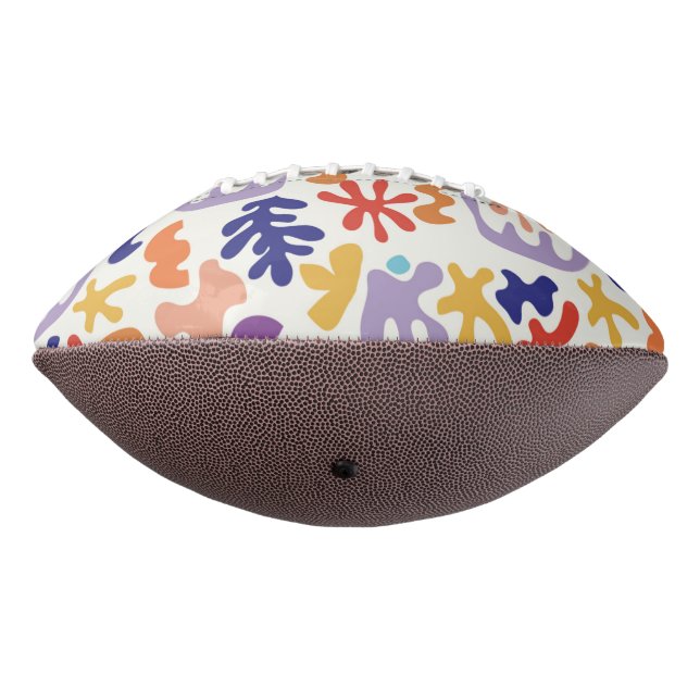 Colourful Matisse Pattern Abstract Botanical Shape Football (Rotated 270)