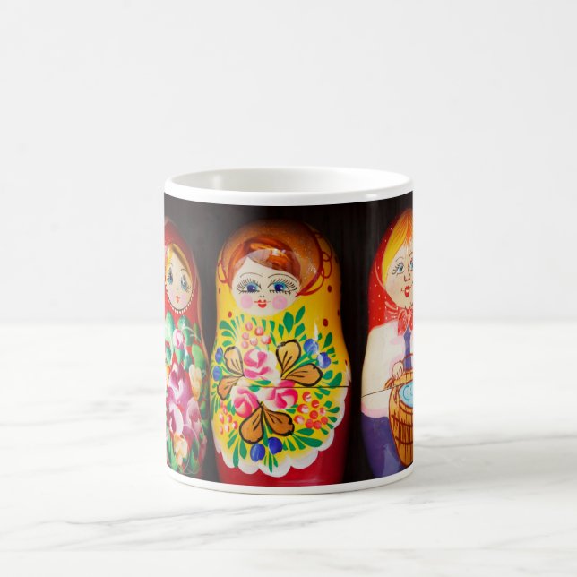 Colourful Matryoshka Dolls Coffee Mug (Center)