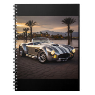 Colourful Matte Race Car Printed Notebook