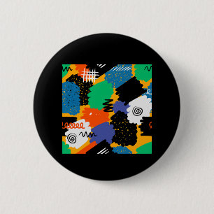 Colourful Maximalist Design 6 Cm Round Badge
