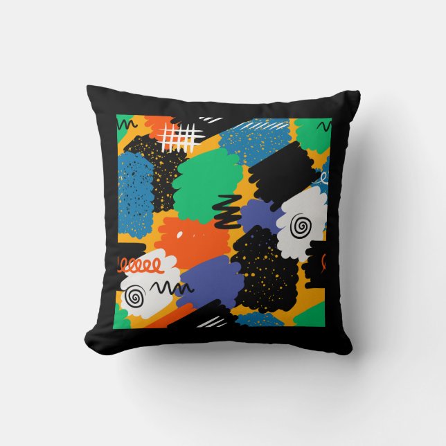 Colourful Maximalist Design  Cushion (Front)