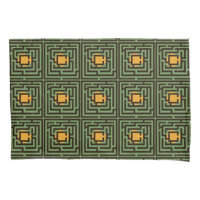 Colourful Maze Horizontal and Diagonal Custom Colo Pillowcase (Front)