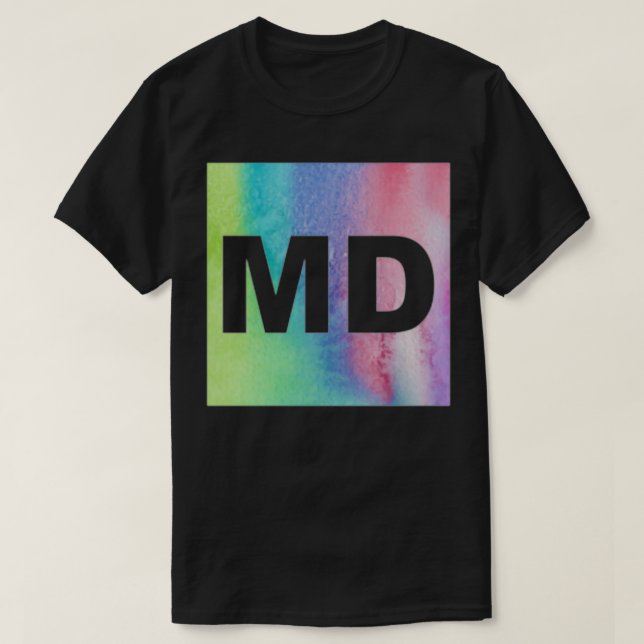 Colourful MD Print T-Shirt (Design Front)