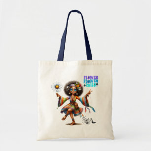 Colourful-Me Hippie Chic Flower Tote Bag