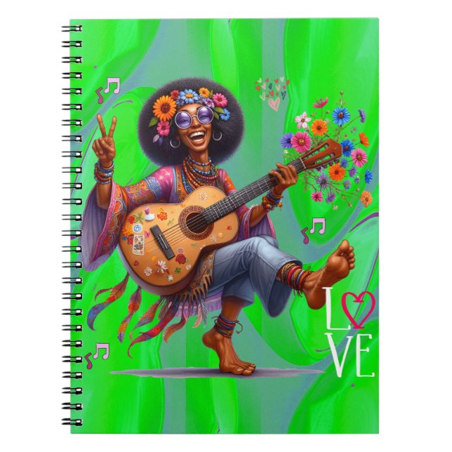Colourful-Me Hippie Chic LOVE Notebook (Front)