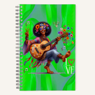 Colourful-Me Hippie Chic LOVE Spiral Notebook
