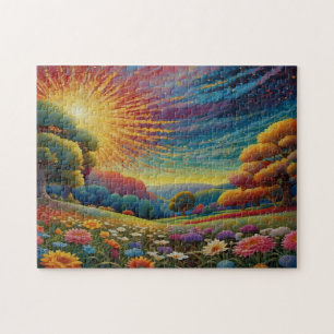 Colourful Meadow Art Jigsaw Puzzle
