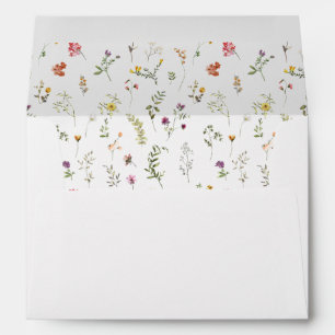 Colourful meadow wildflower rustic wedding Envelop Envelope