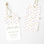 Colourful meadow wildflower wedding thank you gift tags<br><div class="desc">Cherish the memories with these stylish and modern thank you gift favour tags,  adorned with an meadow colourful wildflower blooms. Add a touch of sophistication to your tokens of gratitude with these unique and timeless tags,  perfect for adding a floral flourish to your wedding favours.</div>