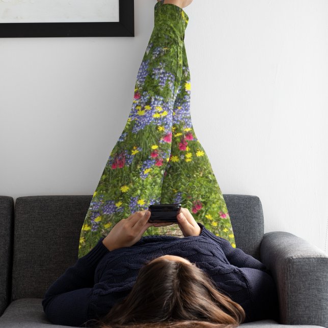 Colourful Meadow Wildflowers Floral  Leggings (In Situ)