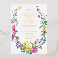Colourful Meadow Wildflowers Herb Garden Wedding