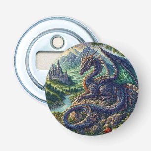 Colourful, Mediaeval Dragon castle Bottle Opener