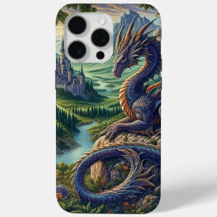 Colourful, Mediaeval Dragon castle iPhone 15 Pro Max Case