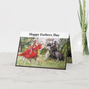 Colourful Mediaeval Joust Father’s Day Card