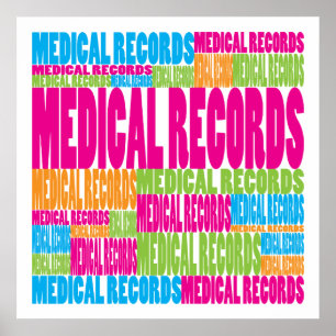 Colourful Medical Records Poster