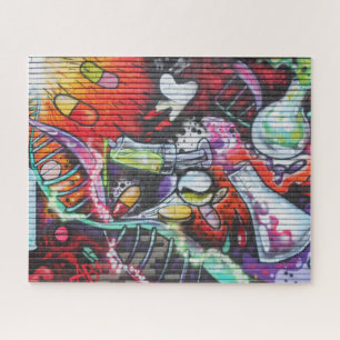 Colourful Medical Theme Graffiti Jigsaw Puzzle