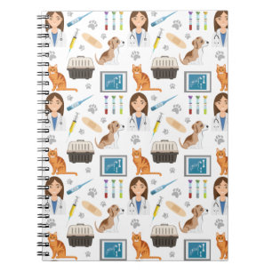 Colourful Medical Veterinary Animal Doctor Vet Pat Notebook