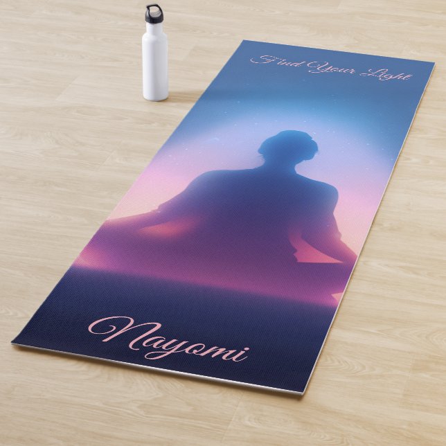 Colourful Meditating Aura Namaste Yoga Mat (In Situ)