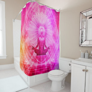 Colourful Meditation Spiritual Yoga Shower Curtain