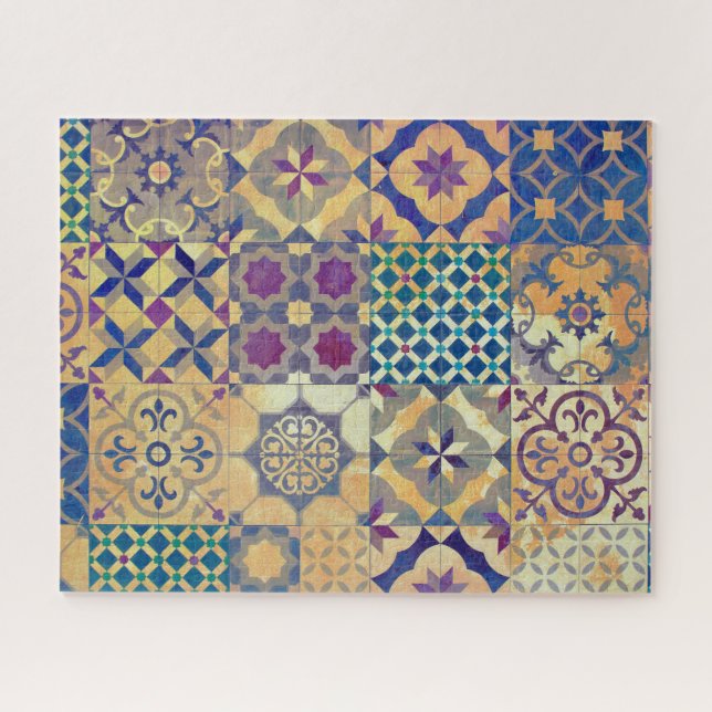 Colourful Mediterranean & Aegean traditional tiles Jigsaw Puzzle (Horizontal)