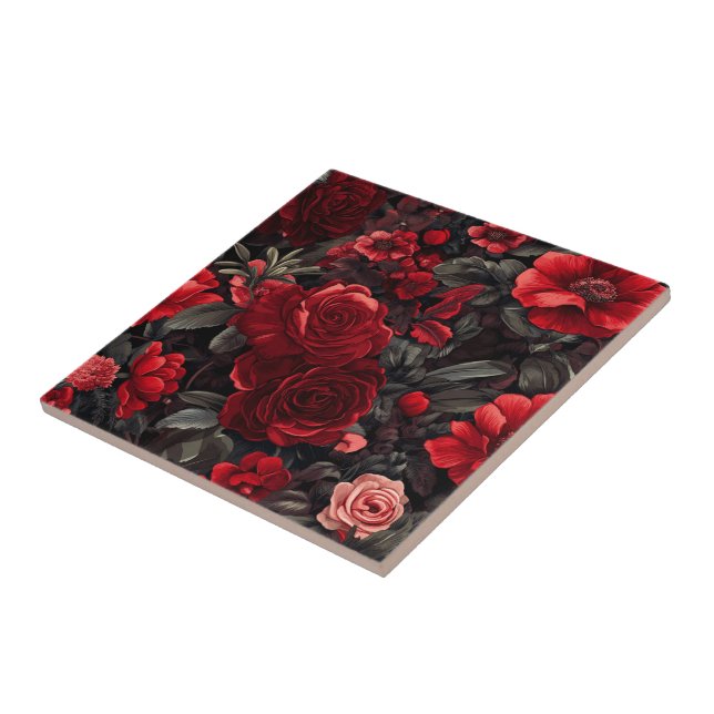 Colourful Mediterranean Rose Tiles  For Bathroom (Side)